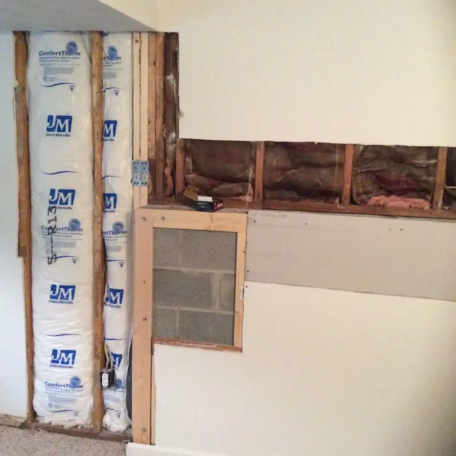 Wall insulation replacement during Contents Cleaning & Restoration in Canton